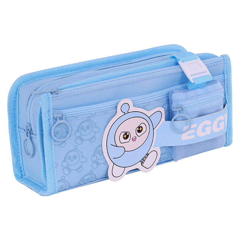 Cute Milk Huhu Little Egg Bao Estuche multifuncional para lápices para niños ins Caja de papelería de lápiz resistente a las manchas de gran capacidad de alto valor