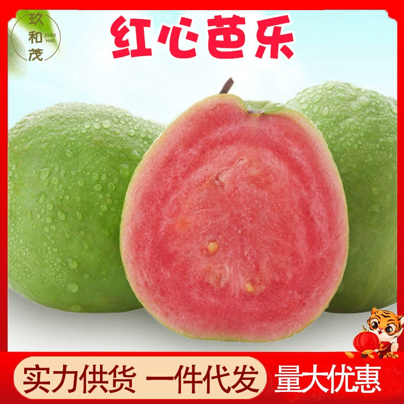 Красная гуава, 4.5kg целых коробок красной гуавы, хрустящая и сладкая, оптовая продажа красной гуавы, фрукты первого сорта