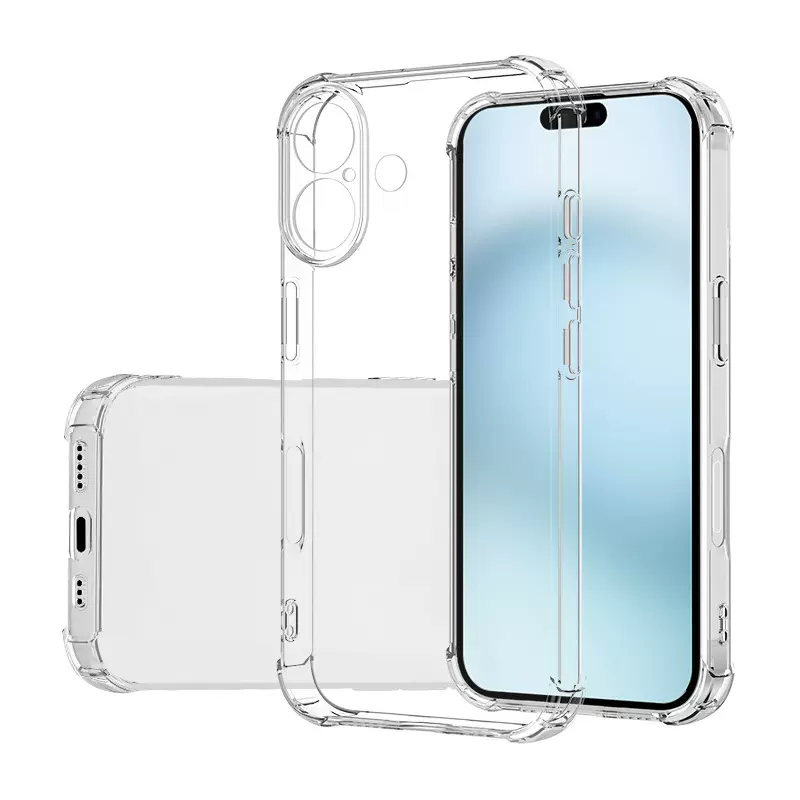 适用苹果16透明手机壳iPhone 15气囊防摔保护套14软壳TPU硅胶清透