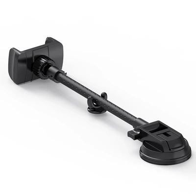 Mobile phone car bracket suction cup type extended car mobile phone navigation rack van truck special mobile phone bracket (Car phone holder) - 44cm-long-suction-cup-holder-large-automatic-black