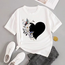 Love Flower Trend Ladies  T Women   Tee Casual Clothing Fash