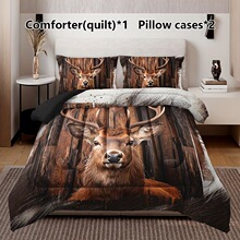 I 24467 Deer Forest 3D Duvet Cover ¹ɭ�ֱ��� �羳ŷ��