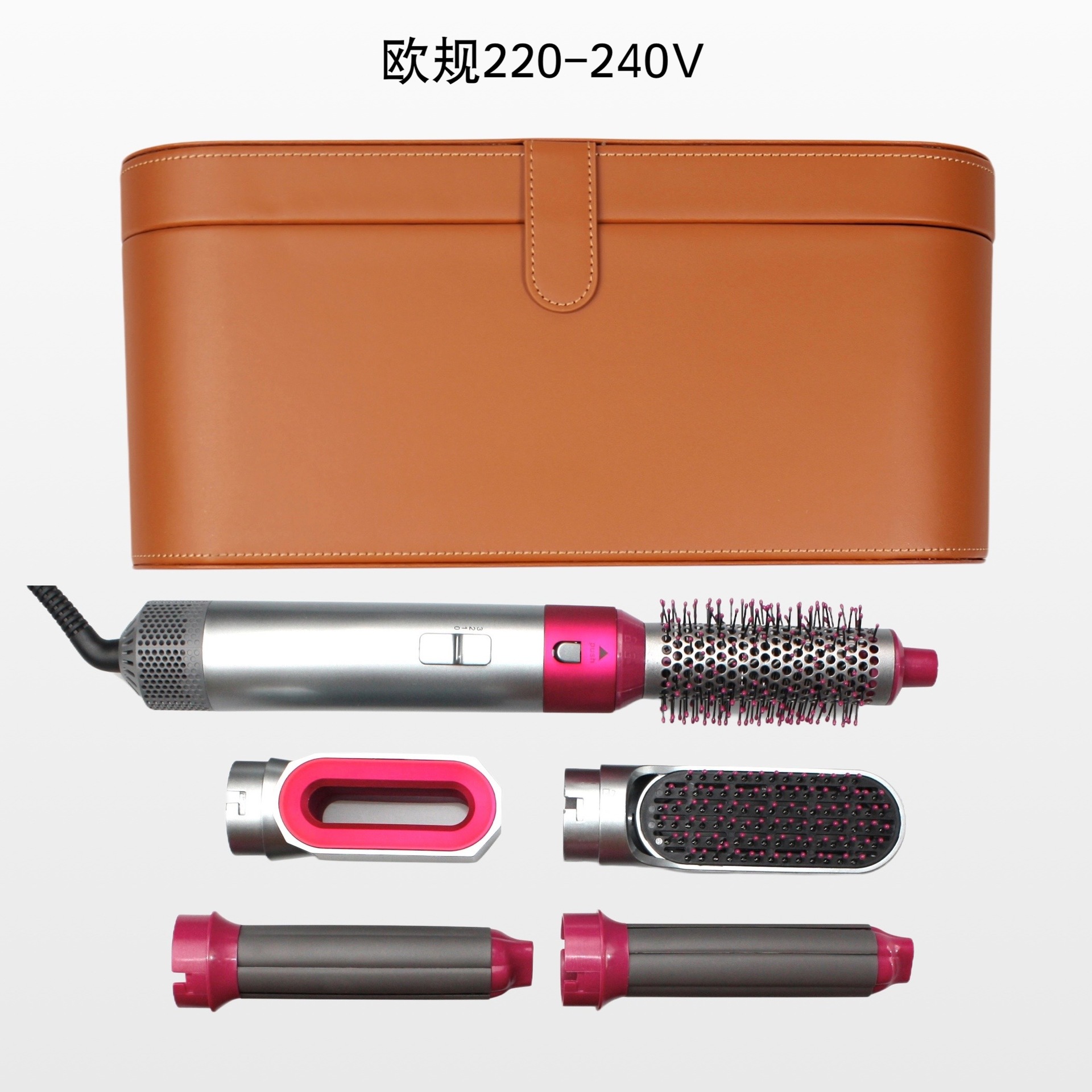 유럽 표준 로즈 레드 220V 가죽 상자 포장