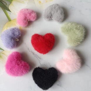 Wholesale 5,6cm cotton-filled love accessories clothing bags mobile phone heart-shaped accessories hairpin hair accessories brooch accessories