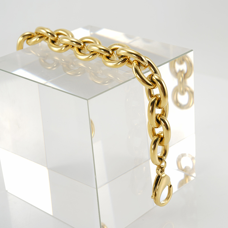 Plating Design Fashion Geometric Stainless Steel Plating Men's Bracelets
