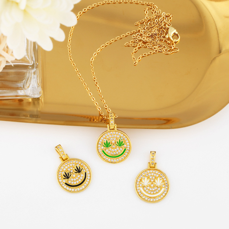 Hip-hop Smiley Face Short Necklace display picture 9