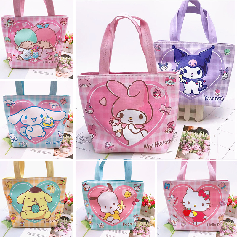 Cartoon Colome Big-Eared Dog Lunch Box Tote Bag Cute PC Dog Office Worker Student Portable Meal Pack Snack Bag