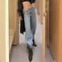 辣妹夏季拖地新款牛仔裤
