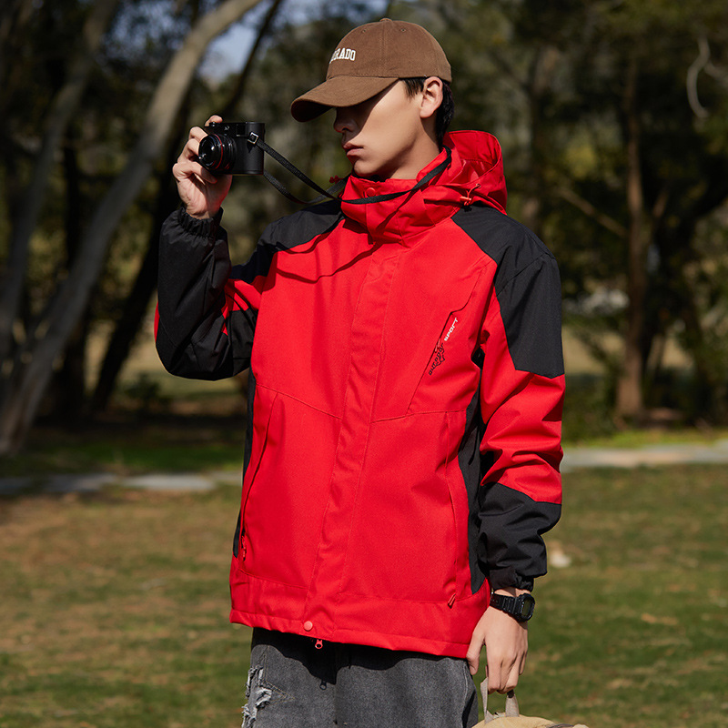 남성-중국 빨강 (3 대 1 밍크 벨벳 라이너)