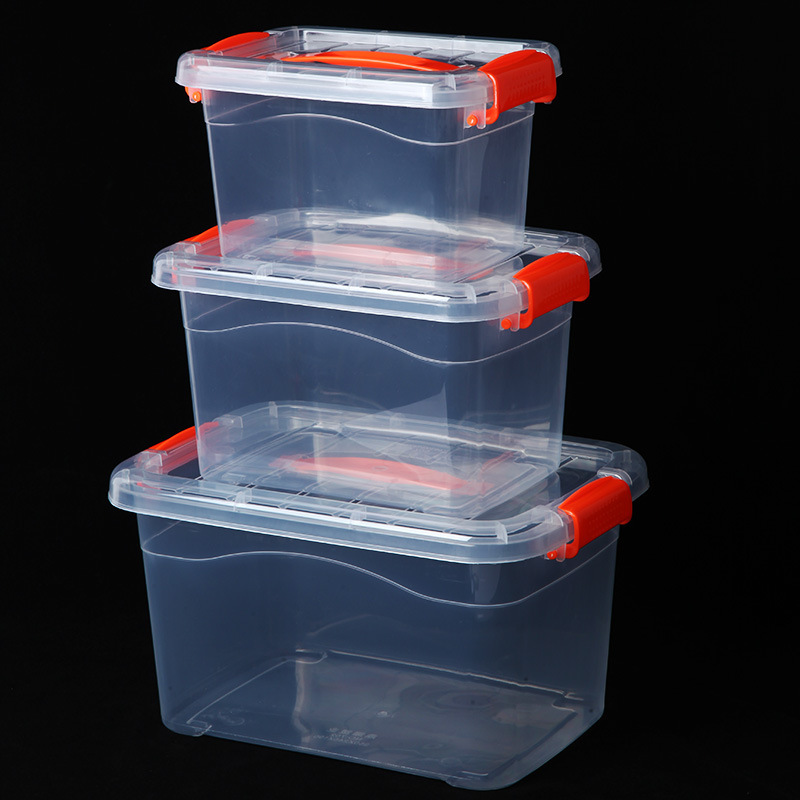 Storage box household storage large capacity snack storage box toy storage box portable transparent sundries storage box