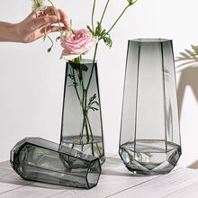 玻璃瓶花瓶創意約玻璃花瓶透明水養百合干鮮花地中海網紅花瓶