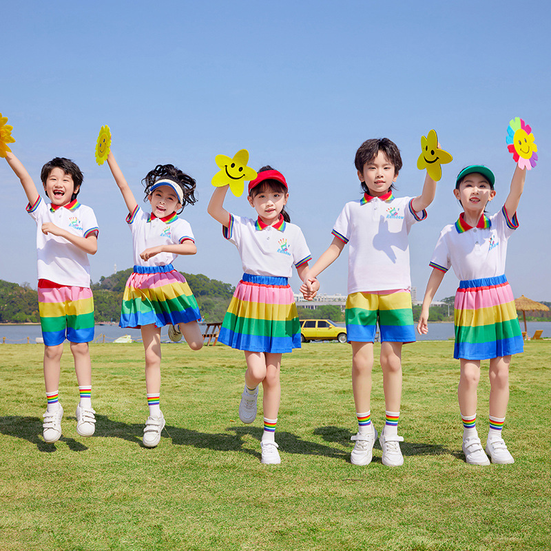 Summer kindergarten Garden clothes large class graduation clothes School uniform primary school student sportswear first grade class clothes 61 performance clothes