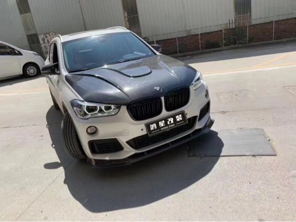Suitable for BMW X1 F48 F49 modification and upgrade to Harman-style carbon fiber hood