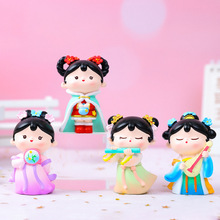 国潮古风新品凤舞九天唐小媚摆件公仔娃娃树脂工艺装饰品一件代发