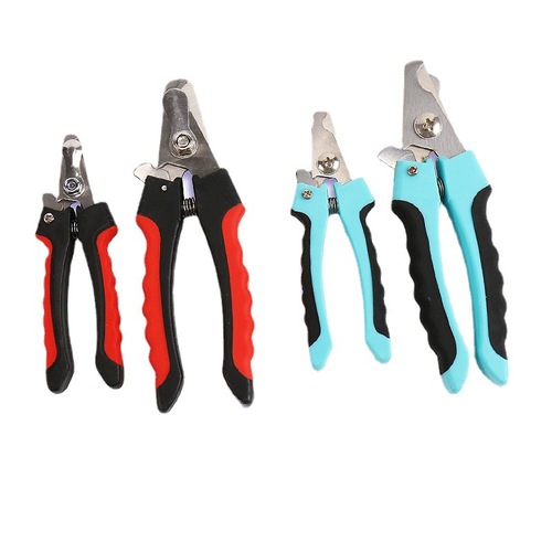 Pet nail clippers large and small dog trimmer nail clippers stainless steel nail clippers pet cat and dog nail clippers wholesale