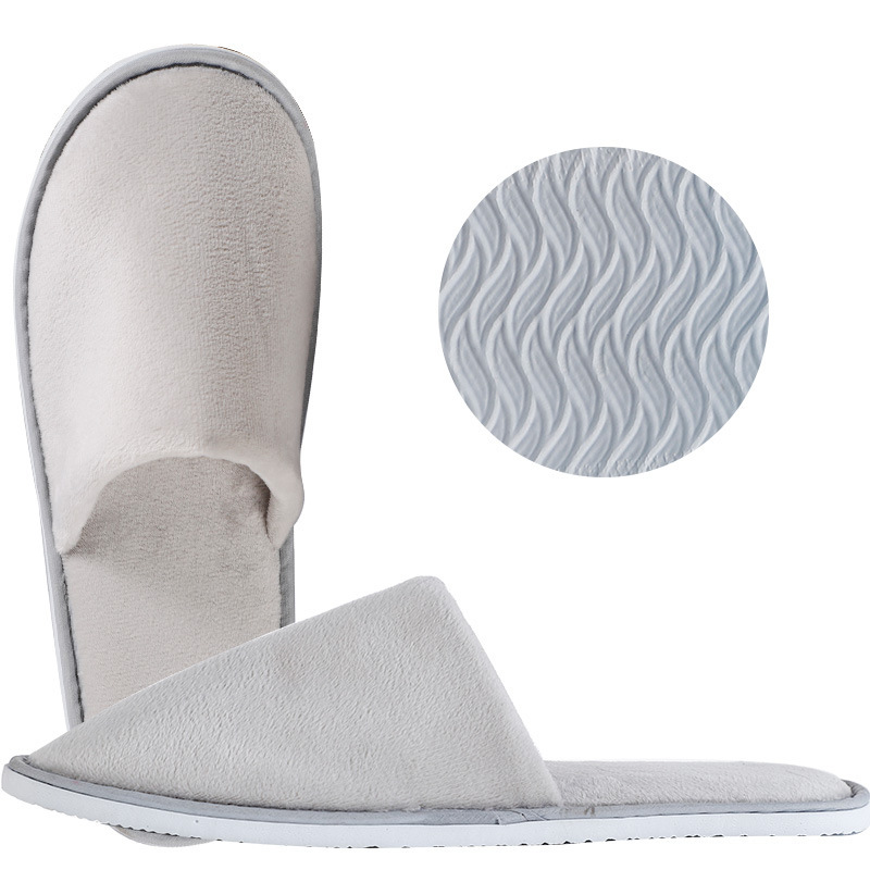 [럭셔리 품질] 스페이스 실버 슈퍼 소프트 크리스탈 벨벳 슬리퍼 (프리사이즈, 38~45 사이즈에 적합, 8mm 두께의 미끄럼 방지 밑창)
