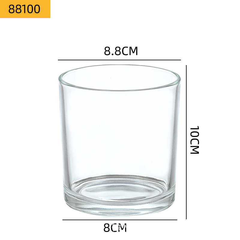 Portavelas de Vidrio Transparente Simple al por Mayor, Decoración de Dormitorio DIY, Vaso para Velas de Aromaterapia, Frasco Vacío para Velas, Decoración del Hogar