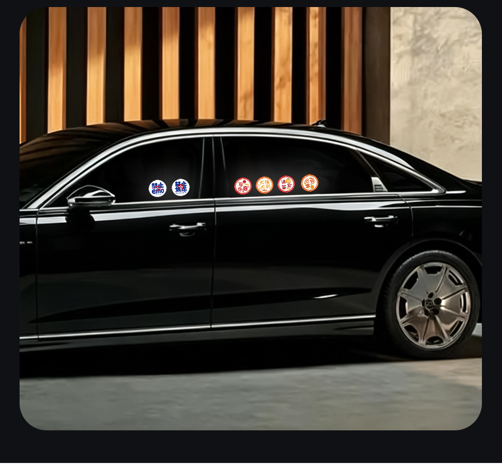 Cross-border car ambient light, solar-powered wireless decorative light, LED warning light, triangular window wish-fulfilling ambient light