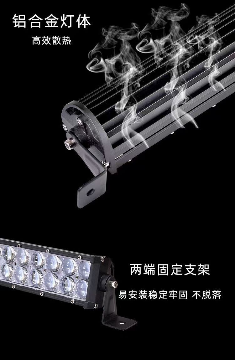 Car Led Strip Work Light, Roof Spotlight Set with Floodlight, Suitable for Off-Road Vehicles and Truck Headlight Modification