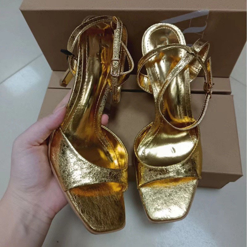 Zr Women's Shoes 2025 Summer New Product Lycra High-Heeled Stiletto Women's Shoes Fish-Mouth Backless Strappy High-Heeled Women's Shoes Zr Women's Shoes 2025 Summer New Product Lycra High-Heeled Stiletto Women's Shoes Fish-Mouth Backless Strappy High-Heeled Women's Shoes