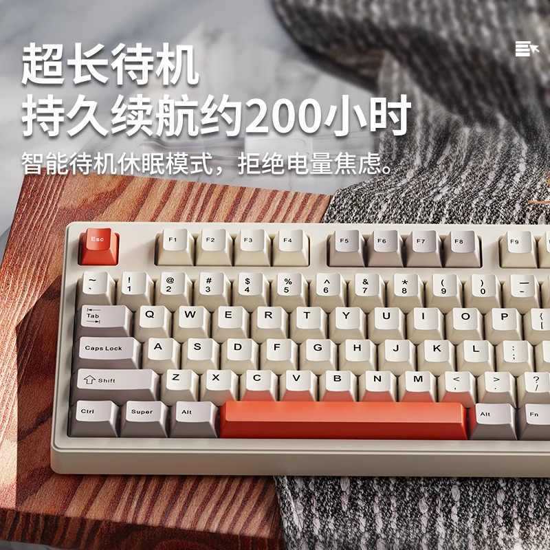 Forerunner Cr108 Cherry Switch Mechanical Keyboard and Mouse Set Wireless Three-Mode Keyboard for Gaming and Office Use