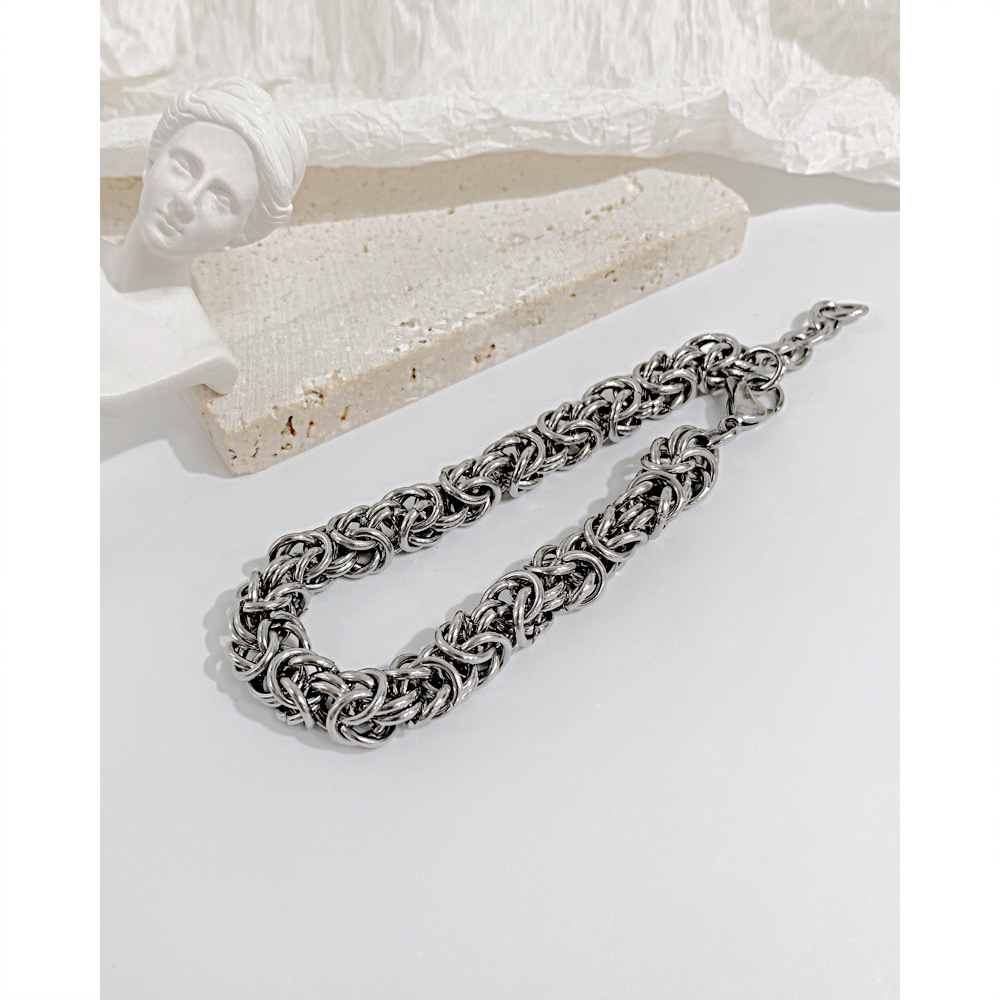 Punk Geometric Stainless Steel Bracelets Plating No Inlaid Stainless Steel Bracelets