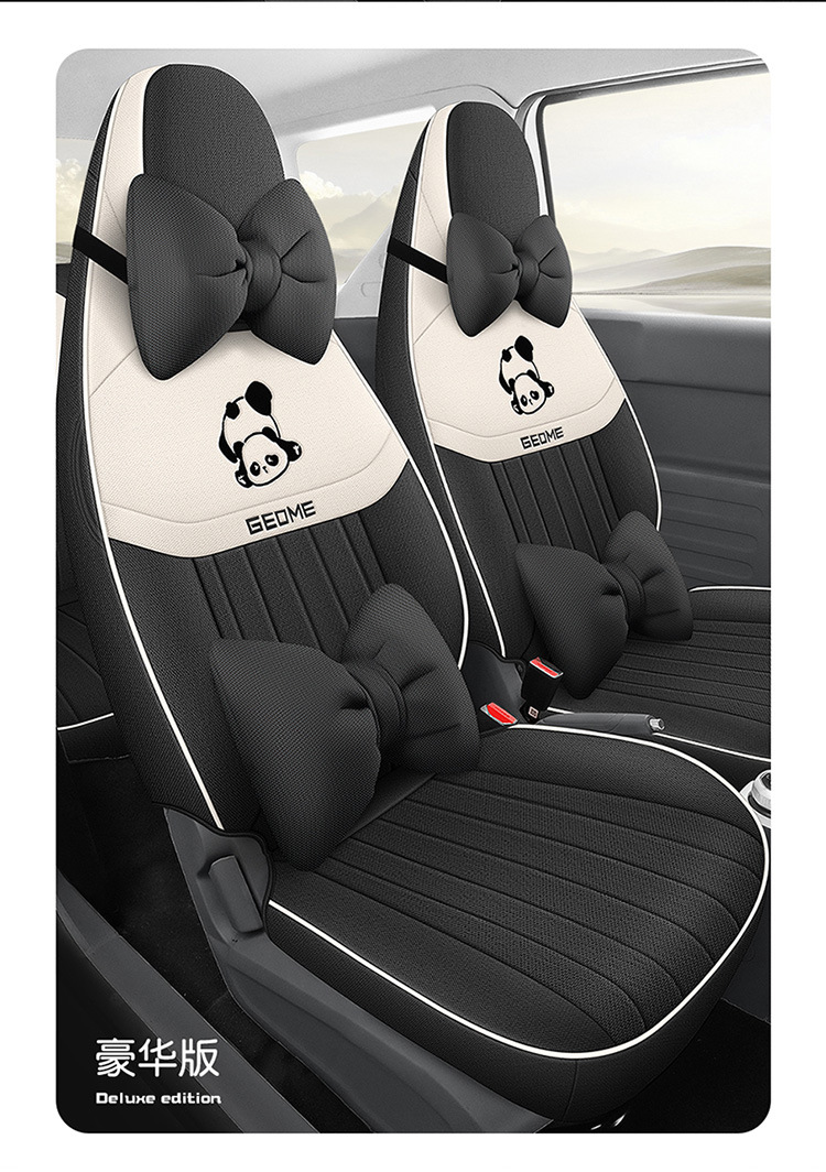 Rui Lanlan Balloon Special Cartoon Wear-Resistant Car Seat Cover for All Seasons, Full-Coverage Cushion in Cotton and Linen Fabric