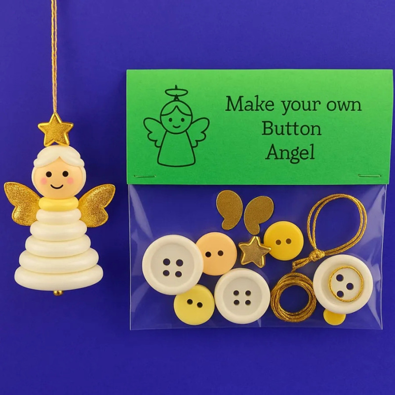 跨境Button Christmas decoration set DIY纽扣圣诞装饰套装|undefined