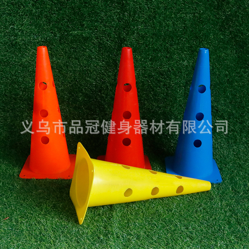 Cubo de logotipo Equipo de entrenamiento de fútbol 48cm Cubo de logotipo con agujero Cubo de cono Señal de pista Cubo de cono Cubo de logotipo