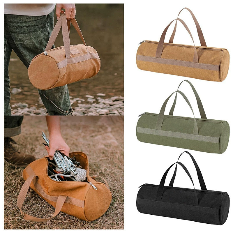 Наружный комплект портативная сумка для хранения Круглый цилиндр ручной гвоздь мешок молоток палатка гвоздь ветер веревка сумка для хранения