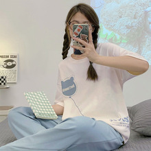 夏天睡衣女款夏季2026新款短袖长裤汗蒸服女士家居服早秋套装薄款