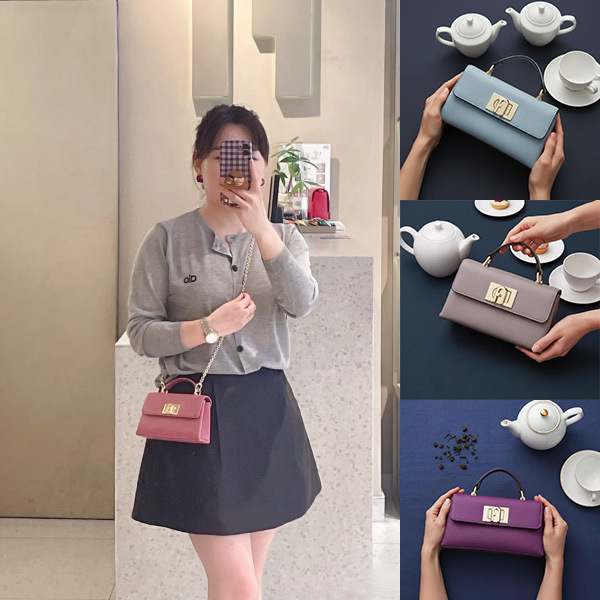 F Brand European and American New Style Small Square Bag, Single Shoulder Crossbody Chain Bag, Fashionable Versatile Kelly Bag, Small Size Commuter Women's Bag