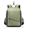 Green baseball sports backpack for leisure, worn on the shoulder