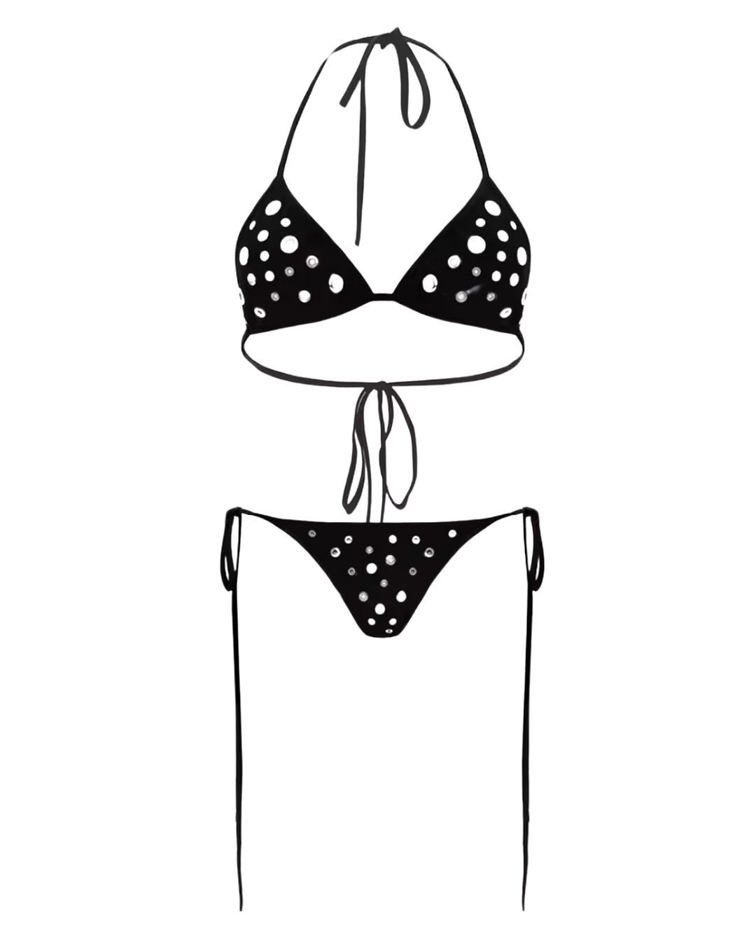 Personalidad sexy moda cruzada caliente bikini Europa y América trajes de baño de mujer transfronterizos correa dividida trajes de baño sexy al por mayor