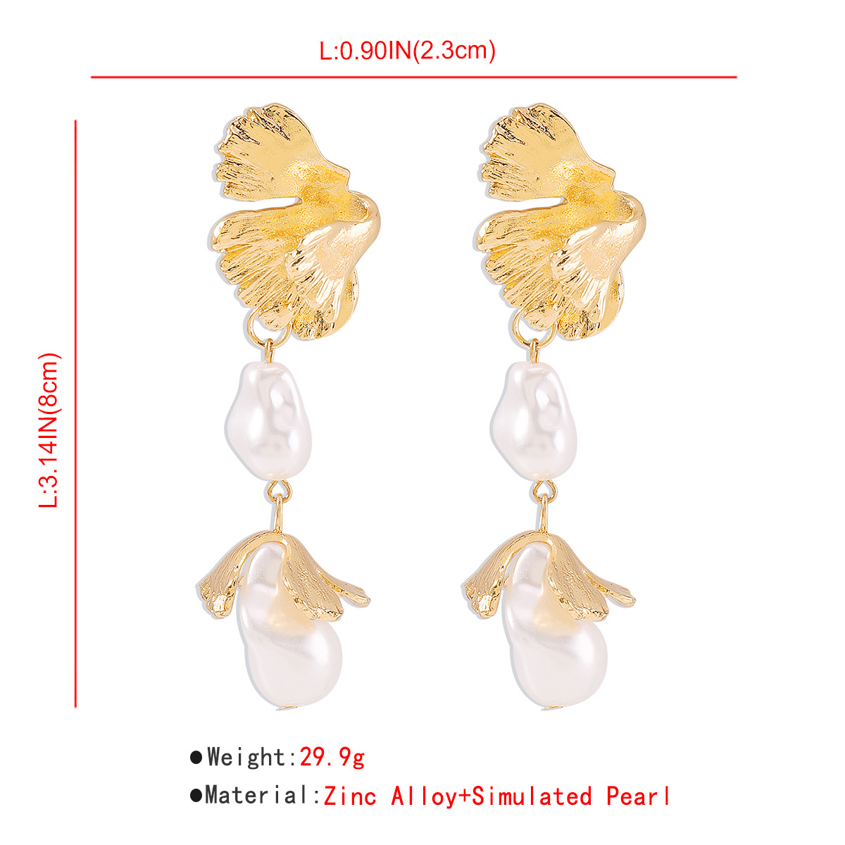 Shaped Pearl Earrings - Image 5