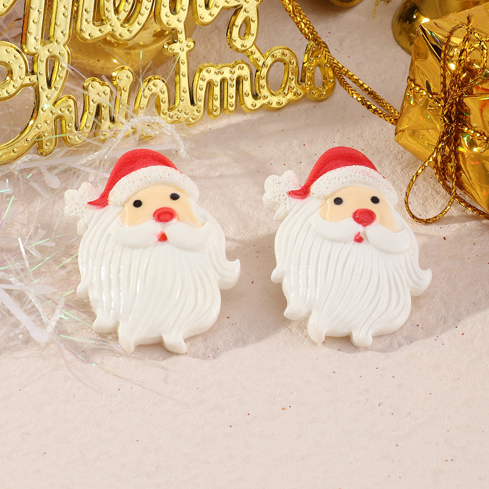 Cartoon Christmas Snowman Bell Resin Earrings Wholesale Jewelry Nihaojewelry display picture 7