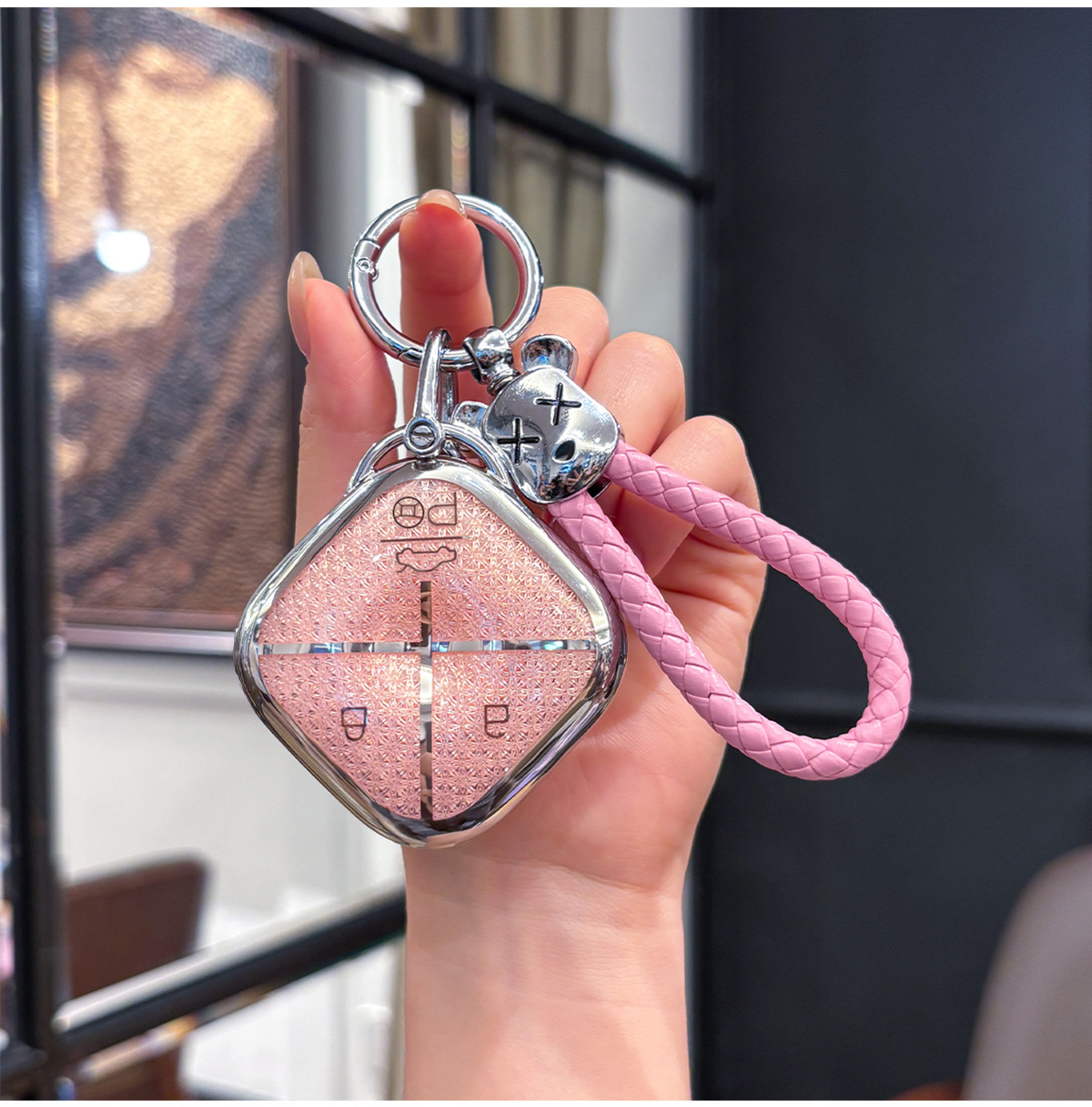 Wuling Plantronics Key Set New Airev Clear Sky Baojun kiwiEV High-end Car Key Case Buckle for Men and Women