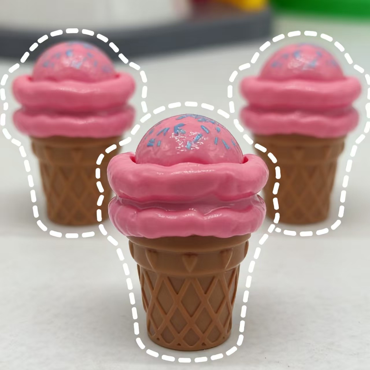 Simulación estereoscópica compresión barril helado pudín de alimentación juguetes para niños regalos de cumpleaños para chicas