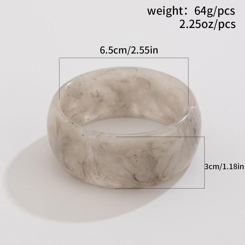 レトロハイエンド中古ブレスレット酢酸ニッチ不規則アクリルワイドブレスレット女性ニッチデザイン|undefined