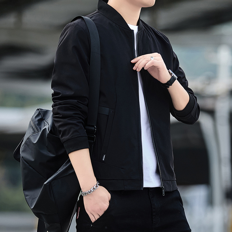 Primavera y otoño 2023 nuevo estilo coreano de moda guapo chaqueta casual hombres béisbol cuello superior fábrica al por mayor