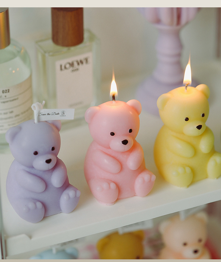Cute Bear Paraffin Candle 1 Piece display picture 15