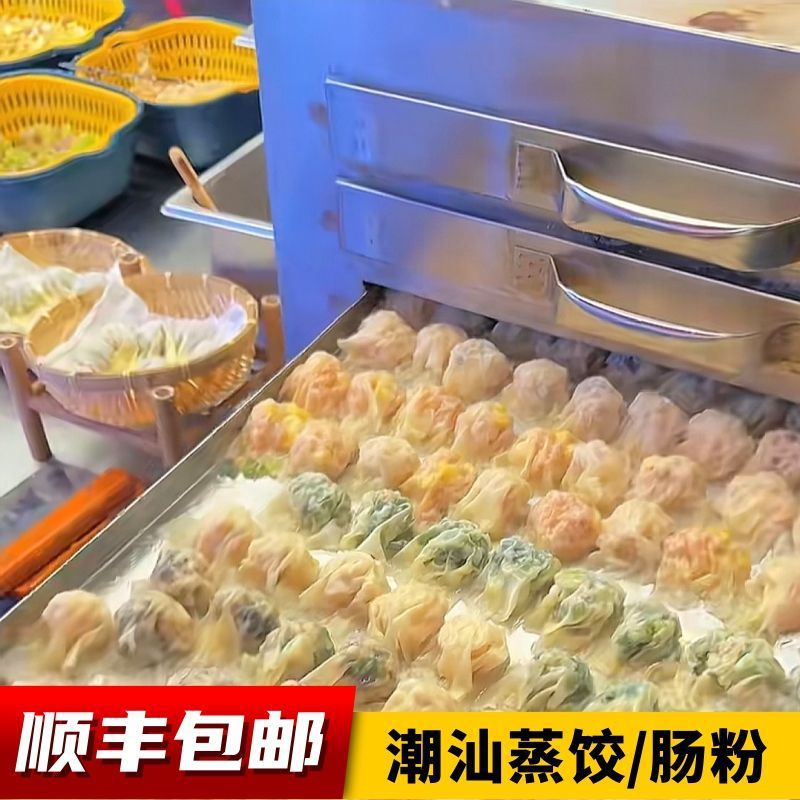 潮汕蒸饺专用广东肠粉商用蒸箱粉撑加厚不锈钢蒸柜新款自动门代发