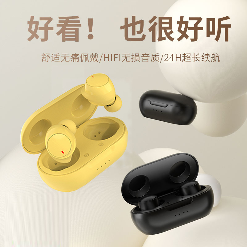 Transfronterizo nuevo TS10 macaron inalámbrico en la oreja los auriculares Bluetooth deportes auriculares de color al por mayor etiqueta engomada del pelo código de barras