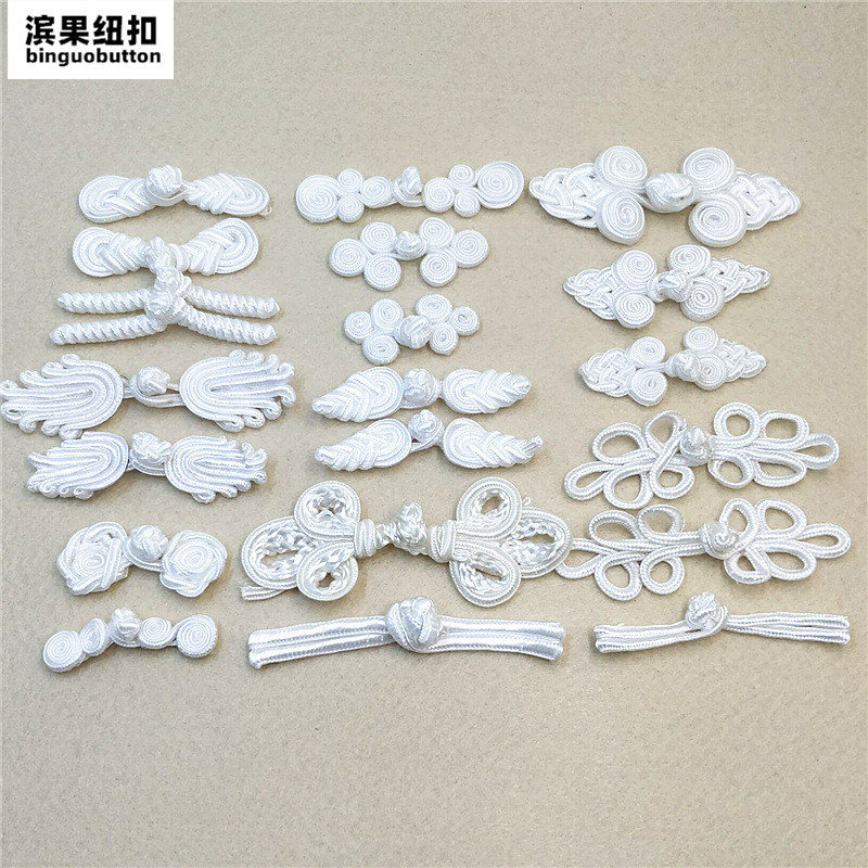 染色盘扣四轮三叶虫扣五叶手掌白菜玫瑰正反琶葫芦三轮毛毛虫一字