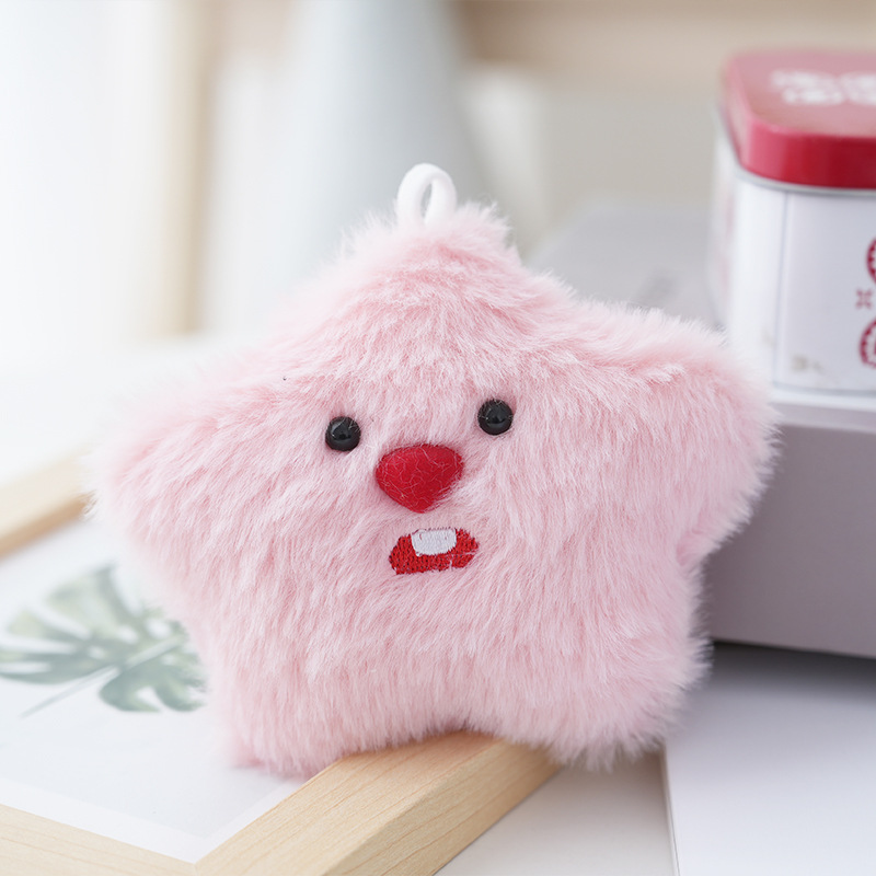 卡通毛绒胸针小熊玩偶公仔 吱吱叫星星海狸挂件包包diy服饰配件