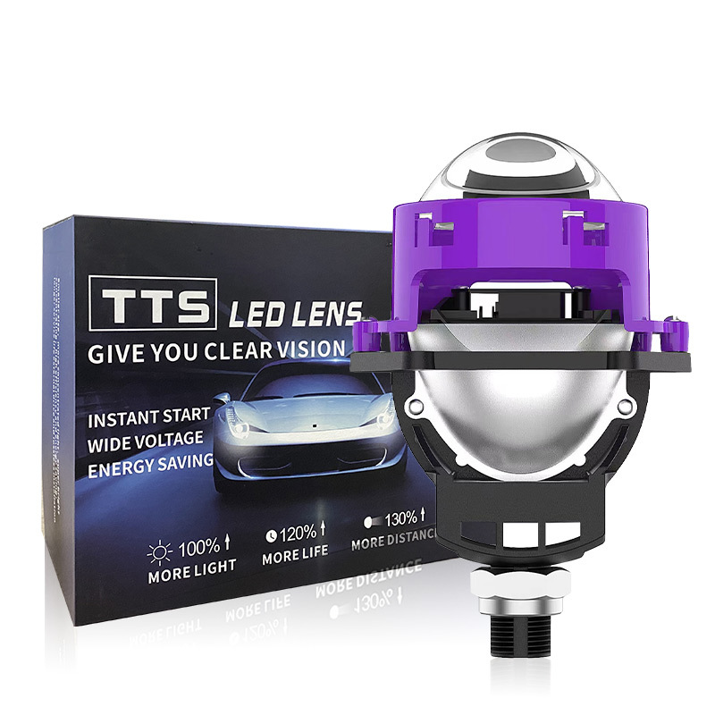 Lentes de luz dual super brillante, concentrador de luz fuerte y cercano, faro de luz LED sin pérdidas