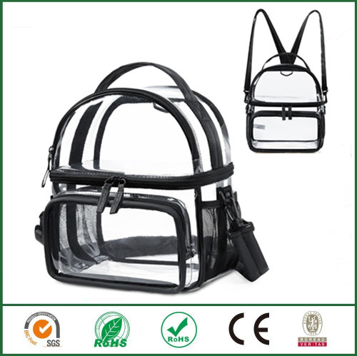 Stadium Approved Transparent Bag Durable Waterproof Pvc Double-Layer Backpack Women's Work Detachable Shoulder Strap Lunch Bag Stadium Approved Transparent Bag Durable Waterproof Pvc Double-Layer Backpack Women's Work Detachable Shoulder Strap Lunch Bag