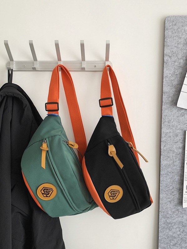 Bolso bandolera, bolso de pecho funcional, bolso mensajero de gran capacidad, mochila deportiva para ciclismo, bolso de hombro, estilo urbano moderno.