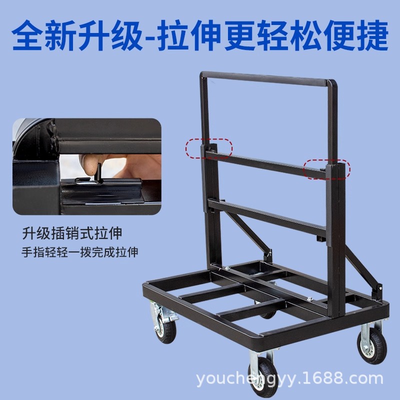 Nuevo carro de ventanas de vidrio portátil plegable de peso pesado de rueda universal de piedra de manejo de artefactos de vidrio de mano carro plano