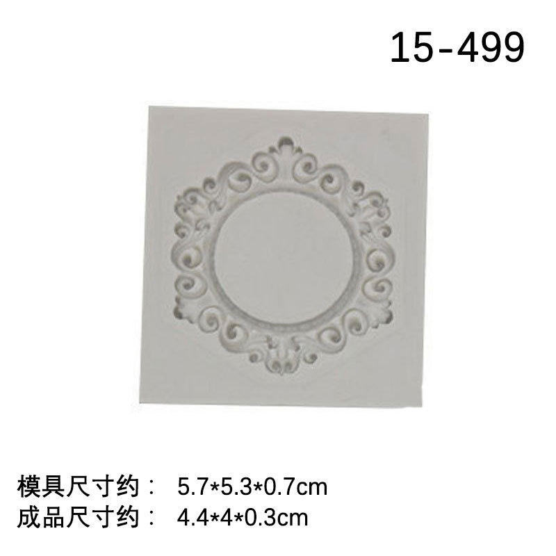 Bricolaje una variedad de marco de estilo europeo Marco vintage marco de fotos de alivio molde hueco alivio fondant decoración molde para hornear